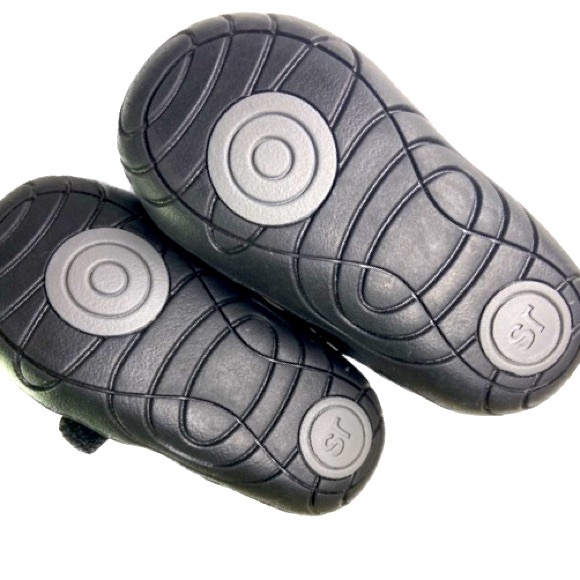 STRIDE RITE Toddler Boys Black Shoes Cushioned Insole Hook & Loop Strap Size 4.5 - Picture 6 of 8